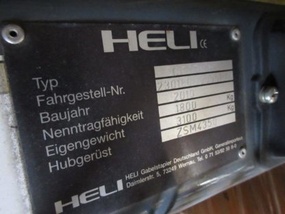 Gasstapler Heli COPD 18 H mit Hubgerüst ZSM 4350 – Image 3